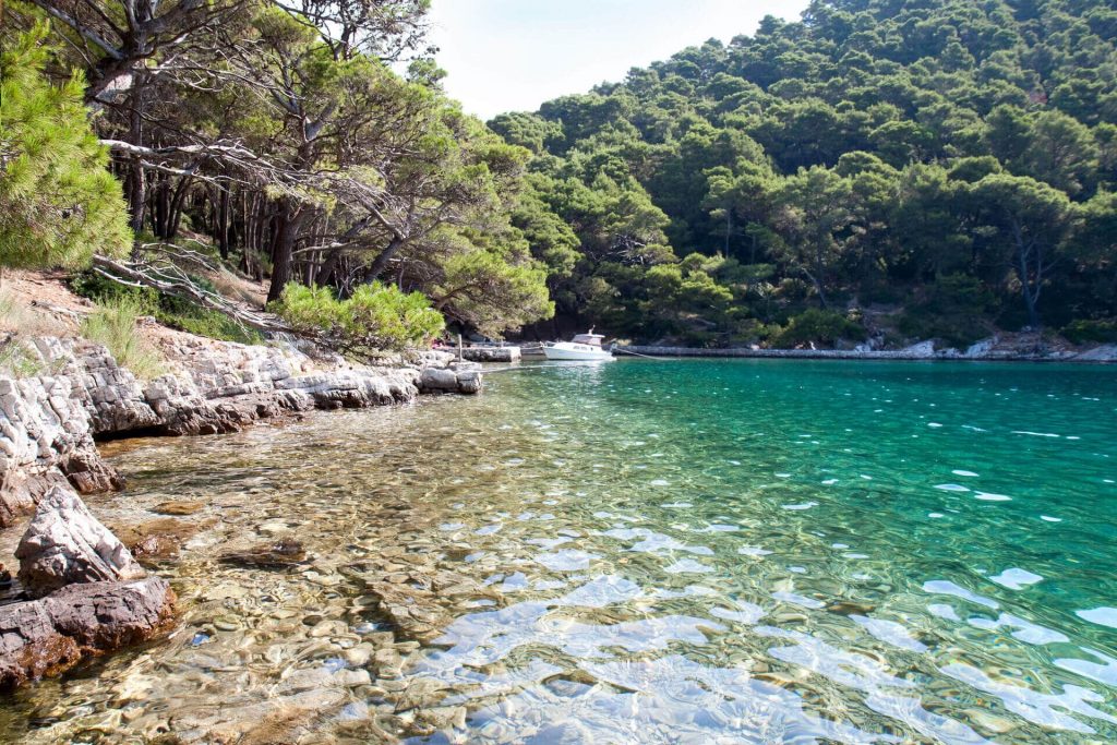 Small lake in national park on Mljet Island