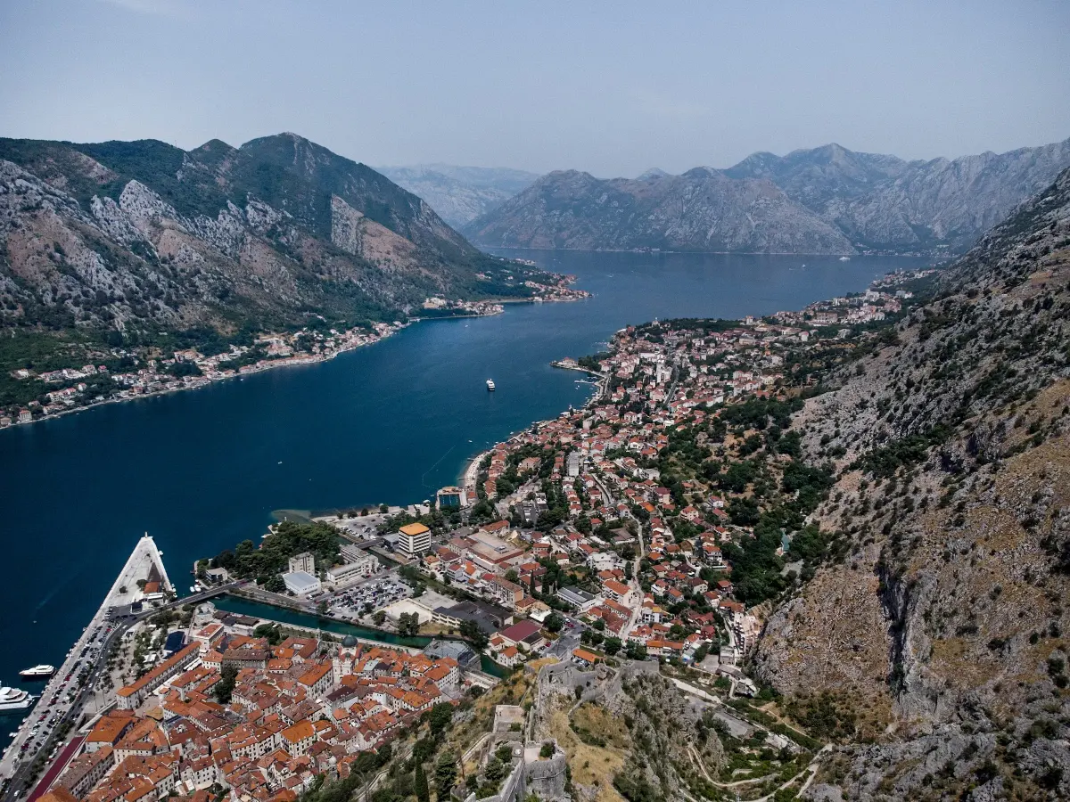 Bay of Kotor seen from above the old town