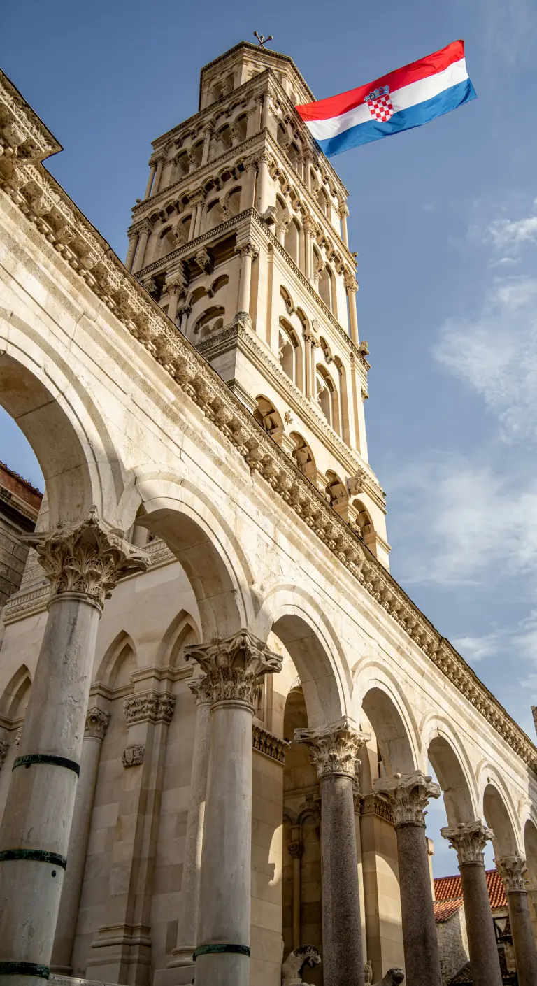 Peristyle of Diocletian's Palace in Split