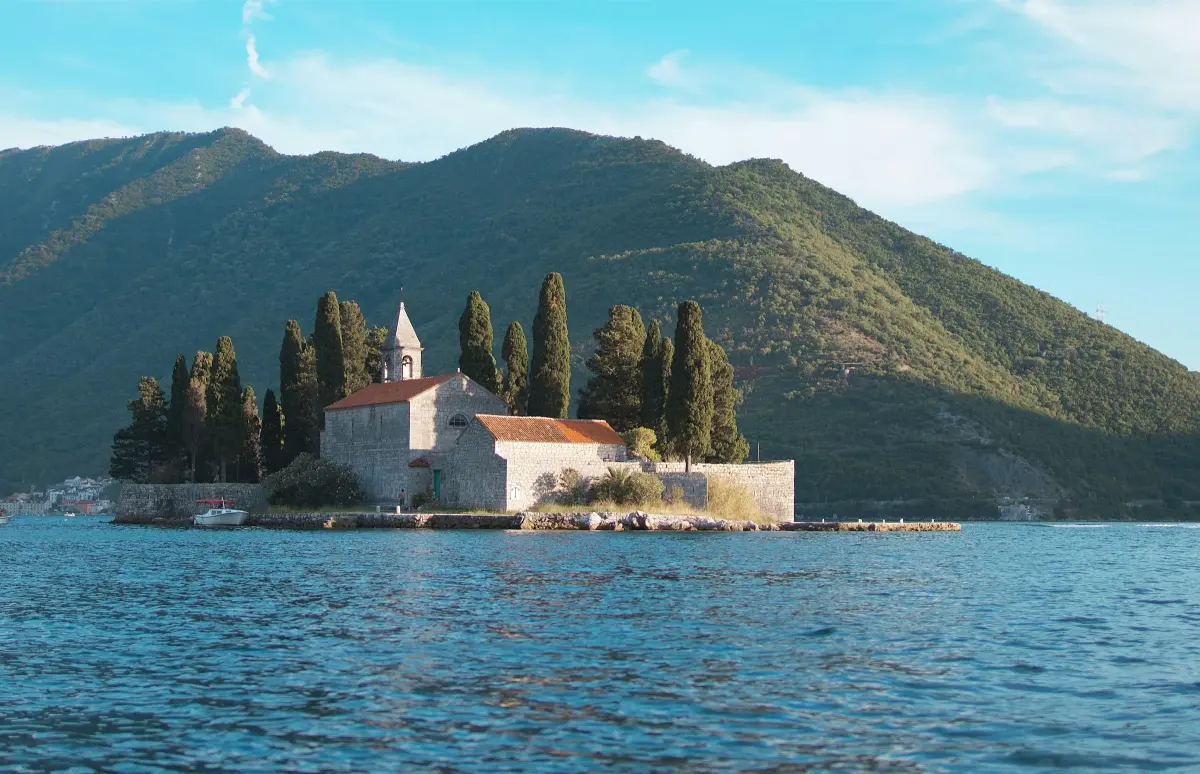 St George islet off Perast in the Bay of Kotor