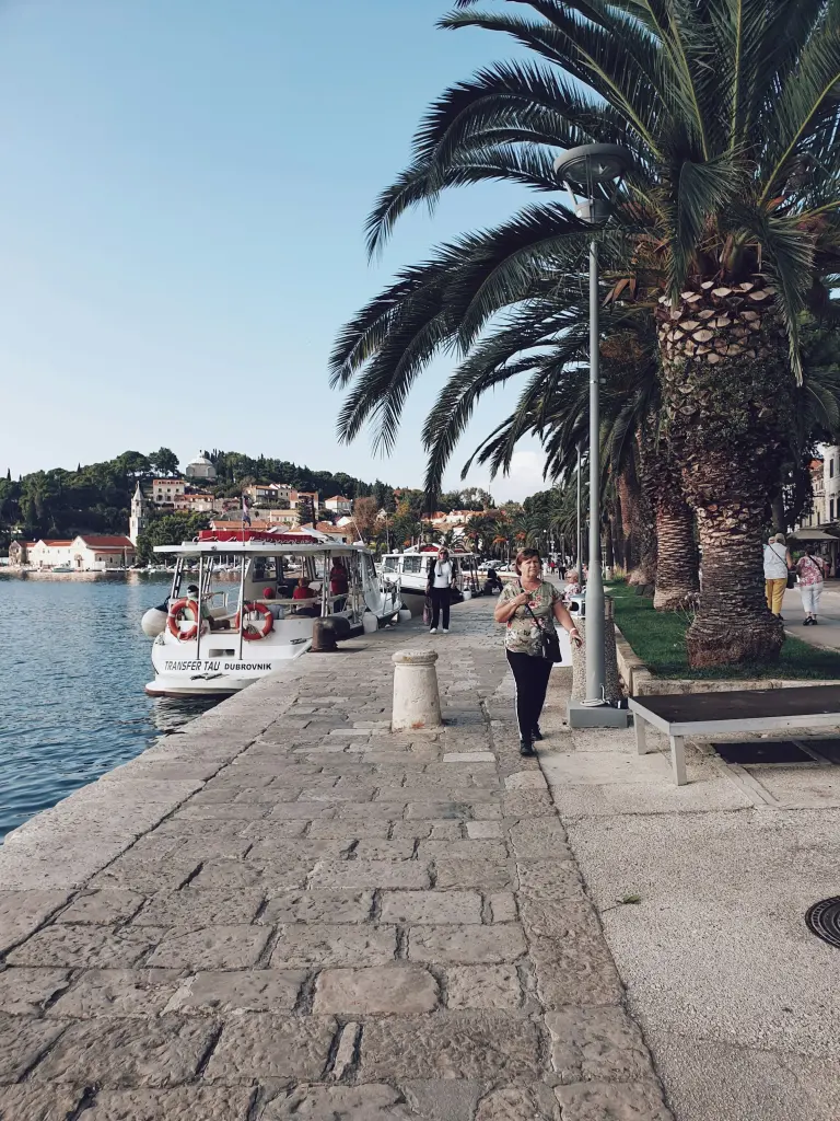 Palm-lined promenade in Cavtat