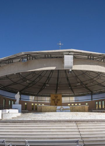 The outdoor altar to the Saint James church in Međugorje, Bosnia & Herzegovina
